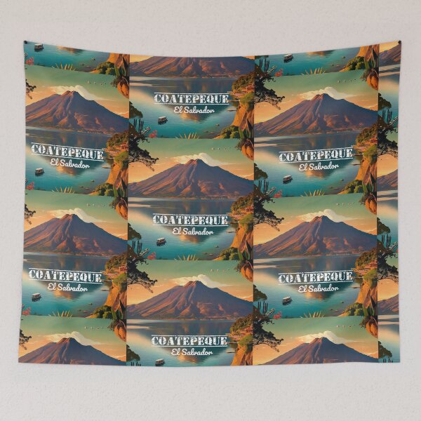 Item preview, Wall  Art El Salvador | Coatepeque Lake Travel Vintage Poster designed and sold by kestrada2906.