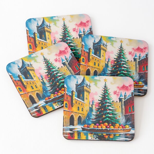 Item preview, Glowing Christmas Tree Inside Castle Walls designed and sold by GrizzlyCollective.