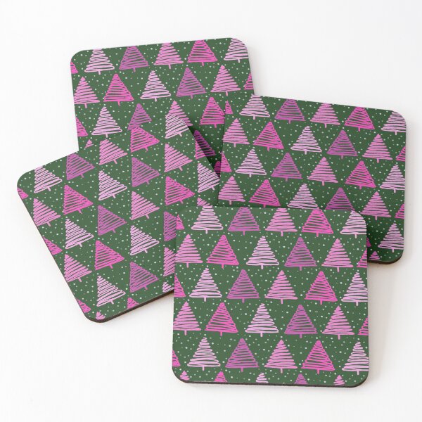 Item preview, Pink and Green Christmas Trees designed and sold by Taurasity.