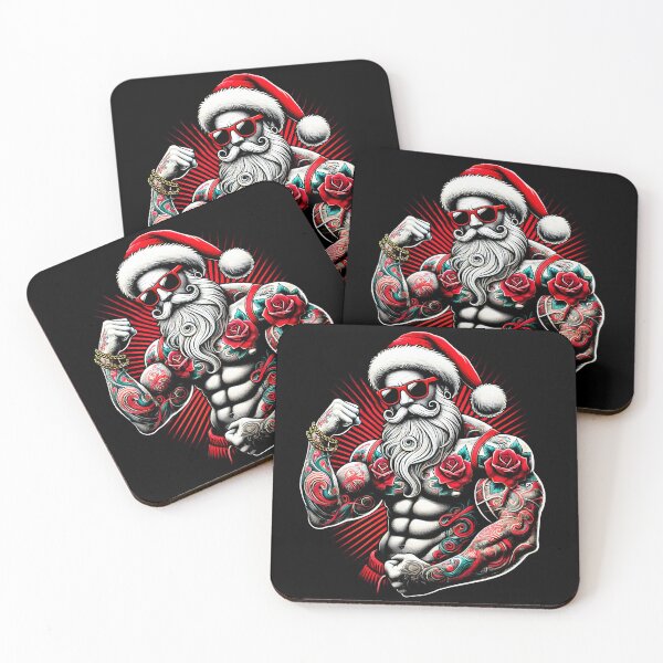 Item preview, Tattooed Santa - Gym Santa Claus designed and sold by MonkaDesigns.
