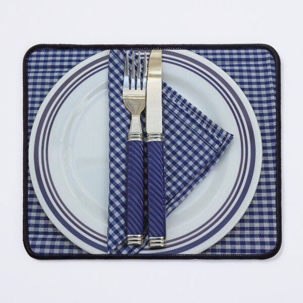 Item preview, Blue Gingham Place Setting designed and sold by pinkal.