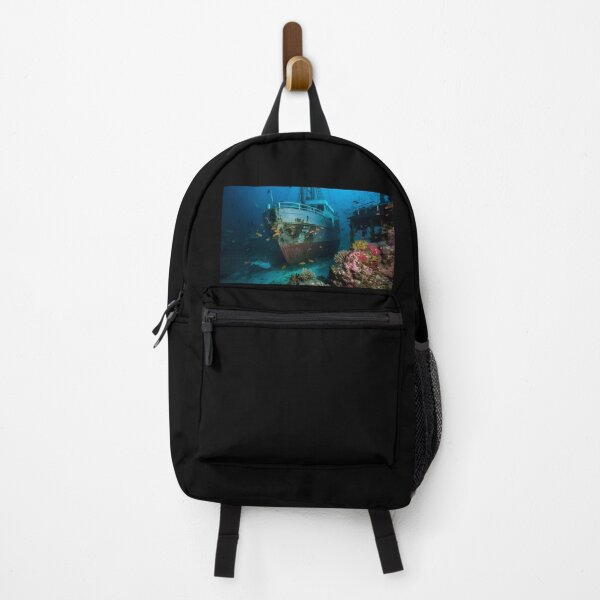Item preview, iron ship among coral reefs at sea bottom designed and sold by AA-designstore.