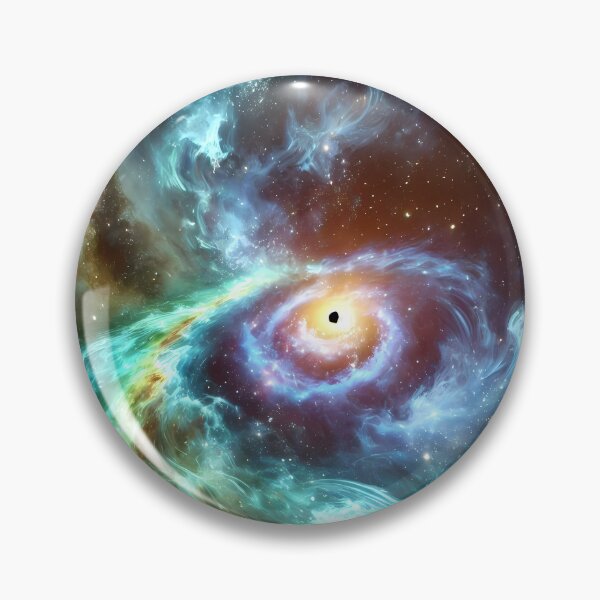 Item preview, "Vibrant nebula and glowing black hole." designed and sold by OrbitOdyssey.