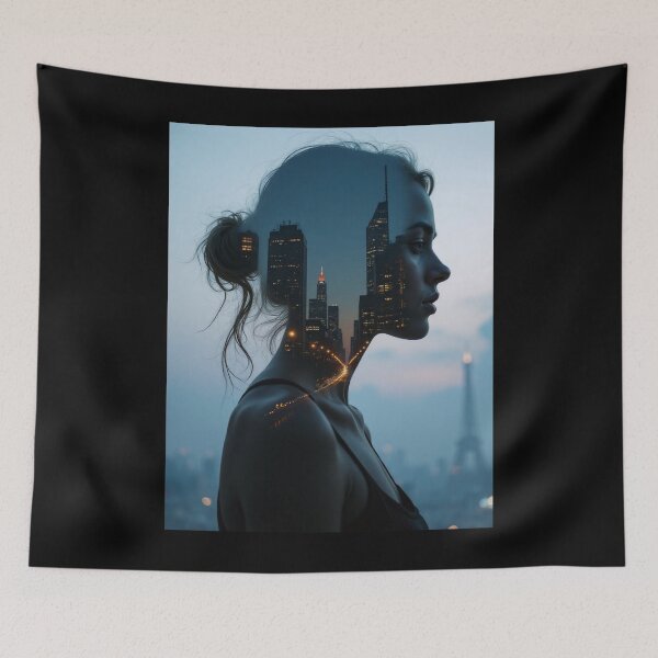 Item preview, Loneliness in the heart of the metropolis designed and sold by ArtCreator2023.