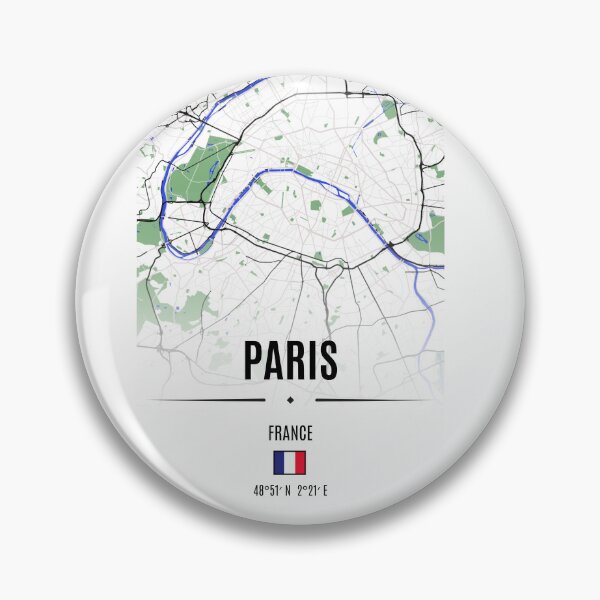 Item preview, Paris Map Art - Seine River, French Streets & City Design designed and sold by Psycho-Crazy.