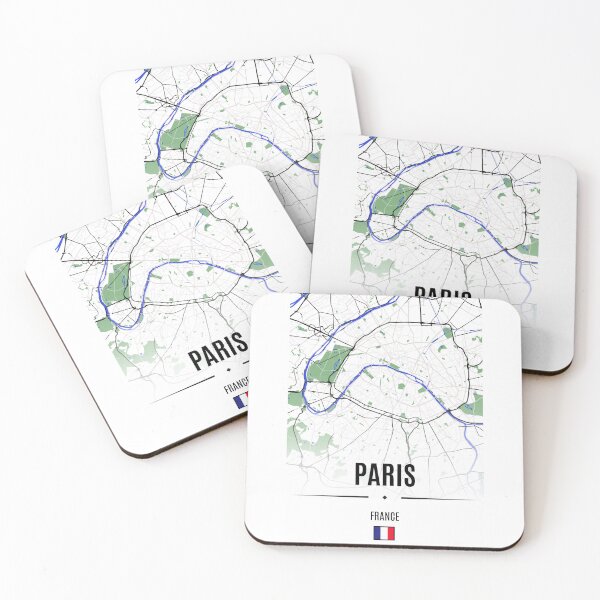 Item preview, Paris Map Art - Seine River, French Streets & City Design designed and sold by Psycho-Crazy.