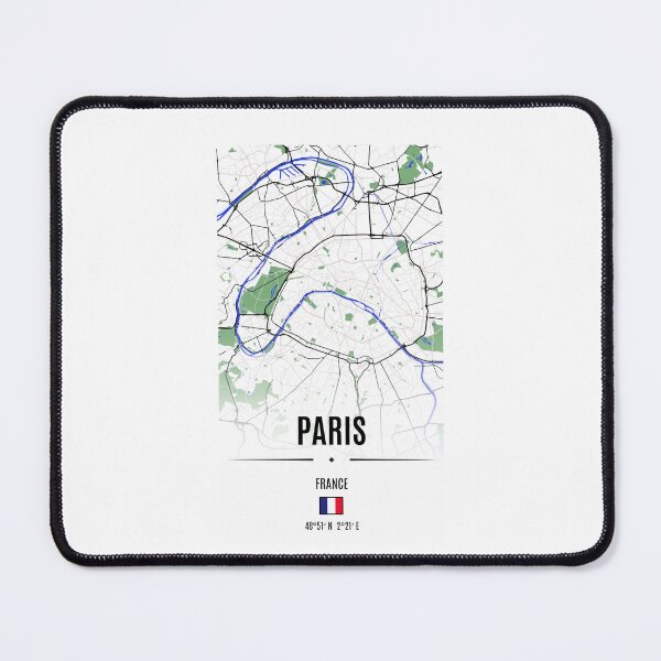 Item preview, Mapa artístico de París: río Sena, calles francesas y diseño urbano designed and sold by Psycho-Crazy.