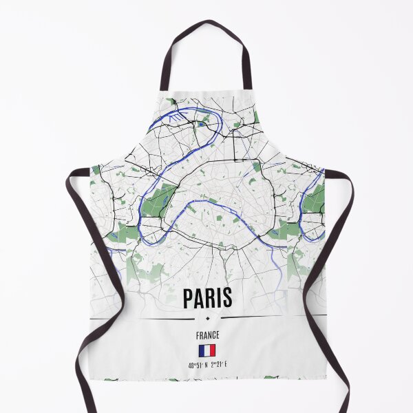 Item preview, Paris Map Art - Seine River, French Streets & City Design designed and sold by Psycho-Crazy.