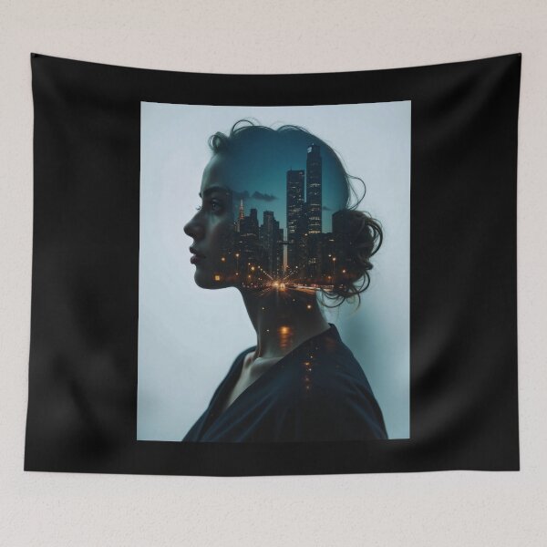Item preview, Thoughtful between skyscrapers designed and sold by ArtCreator2023.