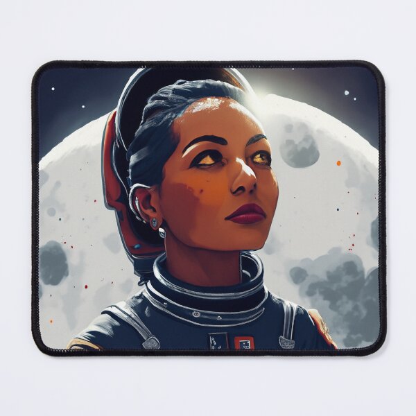 Aperçu de l'œuvre Rêveur cosmique : portrait d'astronaute avec une boisson créée et vendue par CoreMinimal.