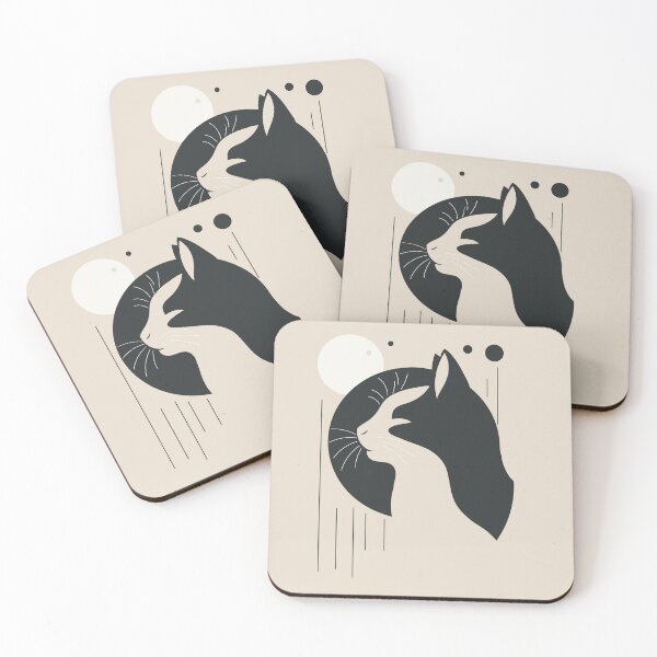 Item preview, Abstract Cat Silhouette mid century style designed and sold by NoaaDesign.