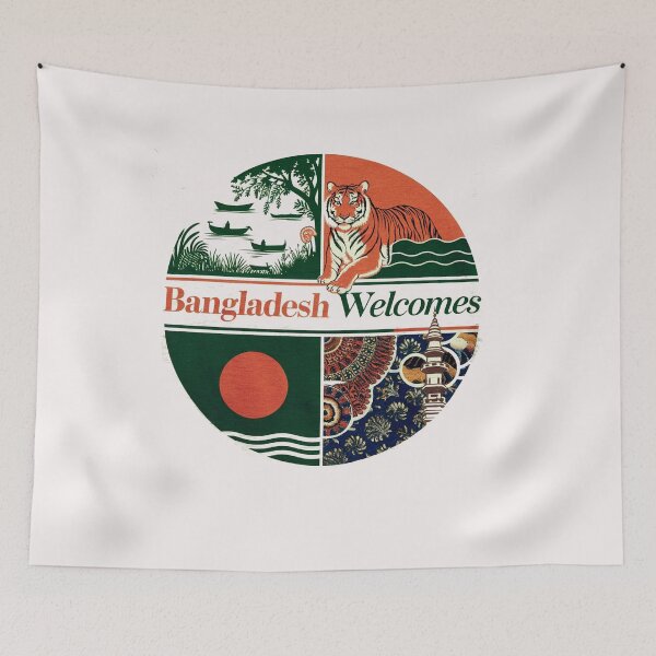 Item preview, Bangladesh Welcomes Flag Map Dhaka, Sundarbans, designed and sold by AnimalsDH305.