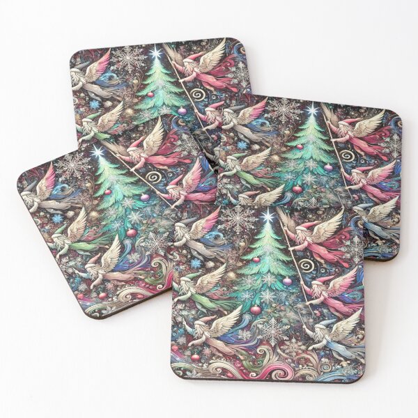 Item preview, The Glowing Forest of Festive Wings – Perfect Holiday Gift,Cadeau de vacances, Regalo de vacaciones, Festtagsgeschenk designed and sold by Imaginarium of Chaos falcon88 .