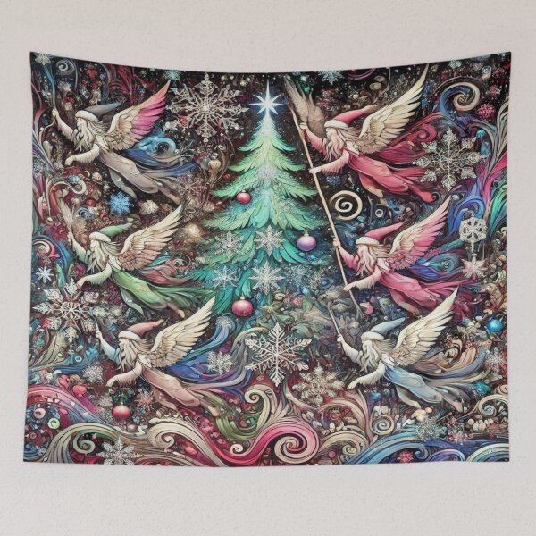 Item preview, The Glowing Forest of Festive Wings – Perfect Holiday Gift,Cadeau de vacances, Regalo de vacaciones, Festtagsgeschenk designed and sold by Imaginarium of Chaos falcon88 .