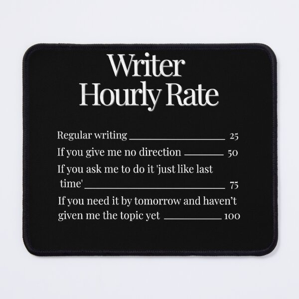 Item preview, Writer Hourly Rate designed and sold by artivibestudio.