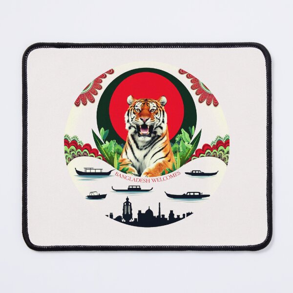 Item preview,  Bangladesh Welcomes Flag Map Dhaka, Sundarbans, designed and sold by AnimalsDH305.