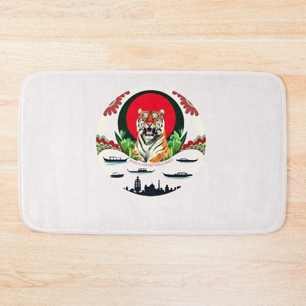 Item preview,  Bangladesh Welcomes Flag Map Dhaka, Sundarbans, designed and sold by AnimalsDH305.