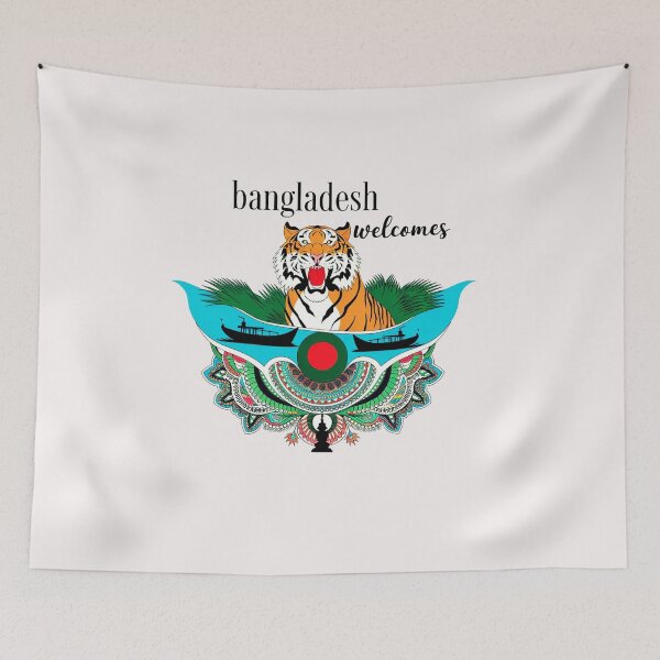 Item preview, Bangladesh Welcomes Flag Map Dhaka, Sundarbans, designed and sold by AnimalsDH305.