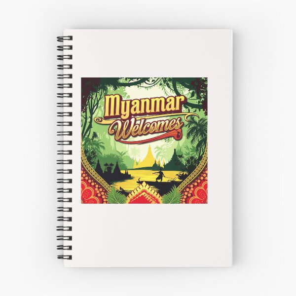 Item preview, Myanmar Birma Welcomes Flag Map Yangon, Mandalay, designed and sold by AnimalsDH305.