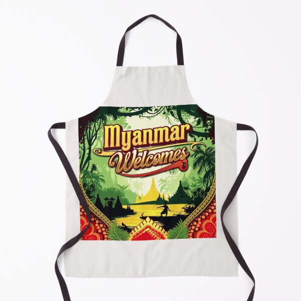Item preview, Myanmar Birma Welcomes Flag Map Yangon, Mandalay, designed and sold by AnimalsDH305.