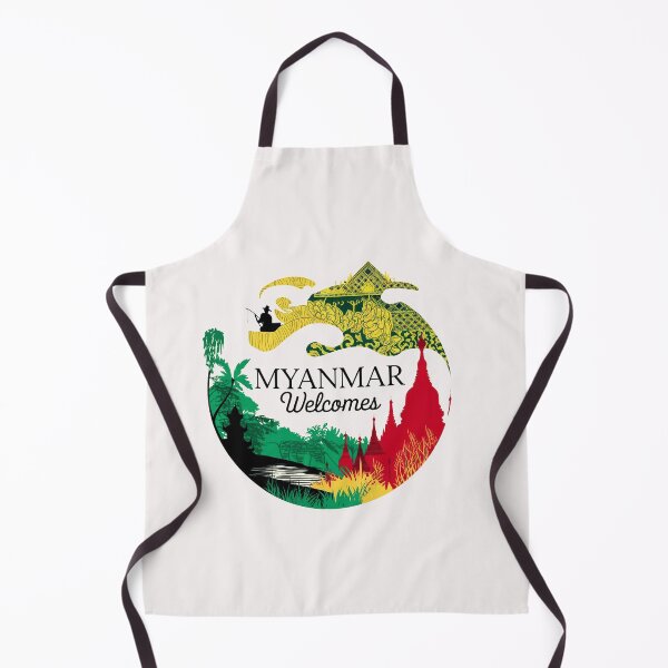 Item preview, Myanmar Birma Welcomes Flag Map Yangon, Mandalay, designed and sold by AnimalsDH305.