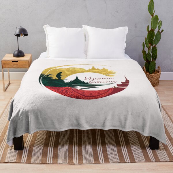 Item preview, Myanmar Birma Welcomes Flag Map Yangon, Mandalay, designed and sold by AnimalsDH305.