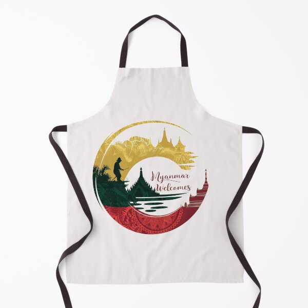 Item preview, Myanmar Birma Welcomes Flag Map Yangon, Mandalay, designed and sold by AnimalsDH305.