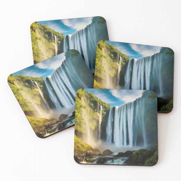Item preview, waterfall in the green forest or green jungle 2 designed and sold by AA-designstore.