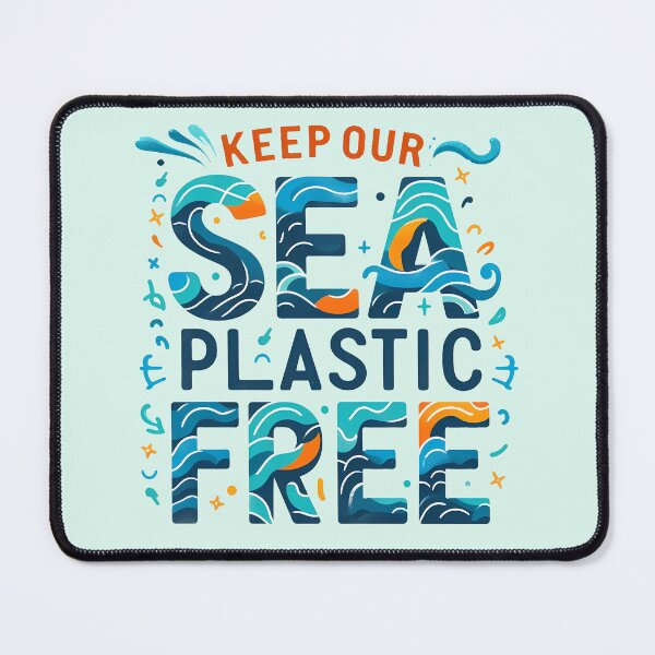 Item preview, Keep Our Sea Plastic Free, typography designed and sold by maxmaj.