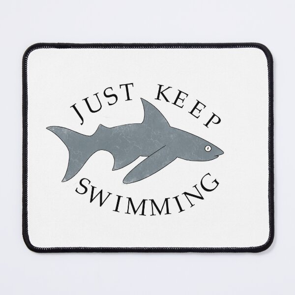Item preview, Just Keep Swimming Shark Drawing designed and sold by RootbeerRex.