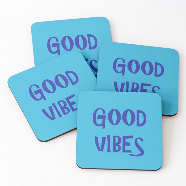 Item preview, Inspirational Quote Poster With Blue Text 'Good Vibes' designed and sold by Beautiful art store.