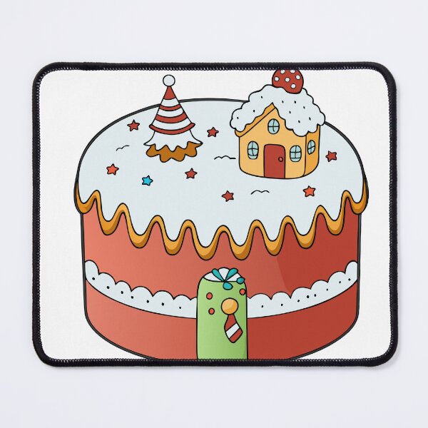 Item preview, Fluffy Christmas Cake with Marshmallow Toppers and Sugary Snow Dust designed and sold by omerfdln34.