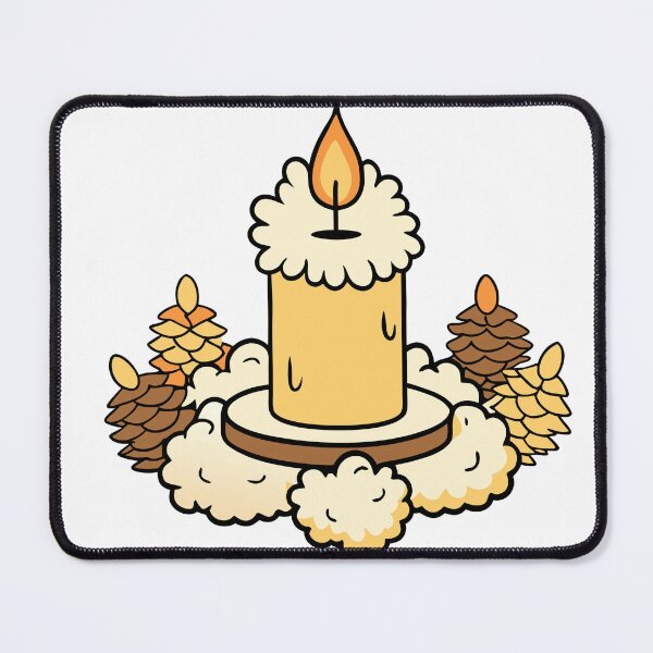 Item preview, Fluffy Candle Holder with Frosted Greenery and Winter Charm designed and sold by omerfdln34.