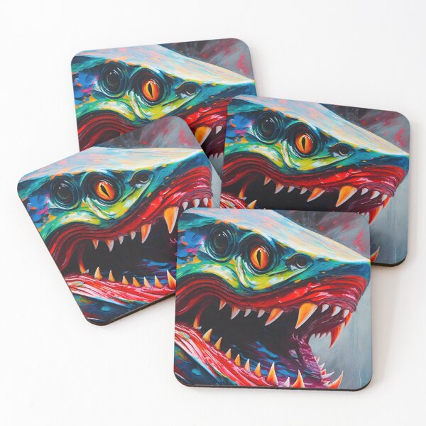 Item preview, Colorful Shark Monster  designed and sold by MatrixTattoo.