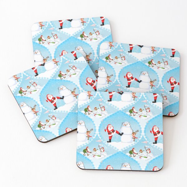 Item preview, Whimsical Santa Playing Golf, Snowman And Reindeer  designed and sold by daphsam.