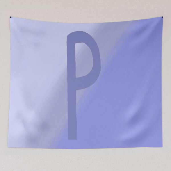 Item preview, Periwinkle P with Gradient Background designed and sold by MusicQueen17.