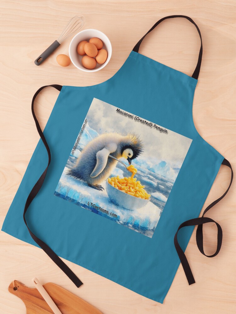 Thumbnail 1 of 6, Apron, Macaroni (Crested) Baby Penguin designed and sold by ltcartoons.