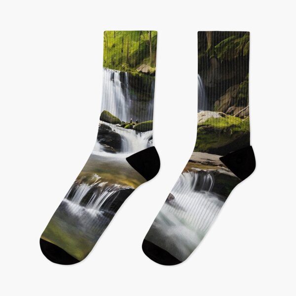 Item preview, waterfalls in the green forest or green jungle  designed and sold by AA-designstore.