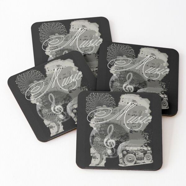 Item preview, Music Black & White Icons Montage Design designed and sold by EarthArtDesigns.
