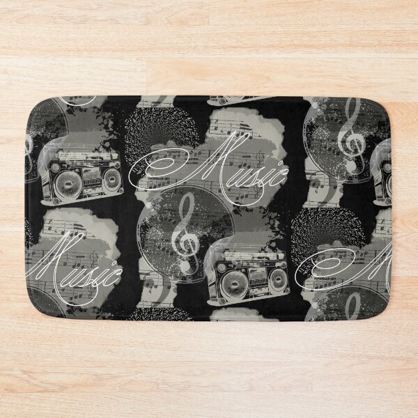 Item preview, Music Black & White Icons Montage Design designed and sold by EarthArtDesigns.