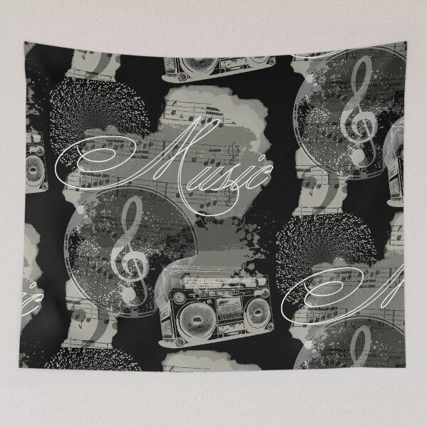 Item preview, Music Black & White Icons Montage Design designed and sold by EarthArtDesigns.