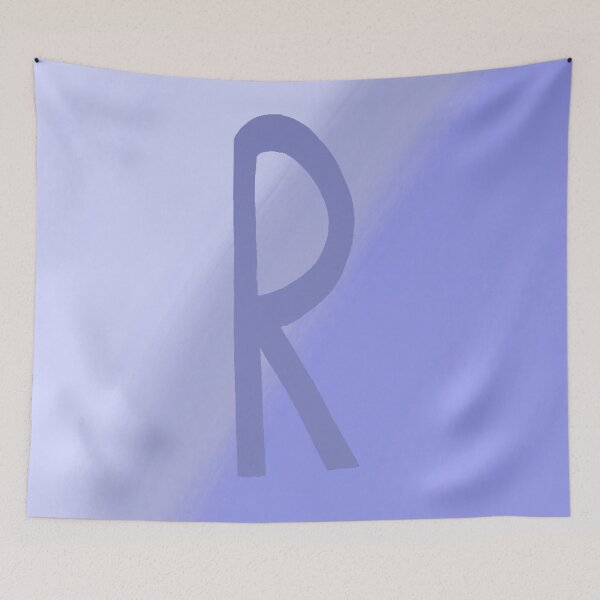 Item preview, Periwinkle R with Gradient Background designed and sold by MusicQueen17.