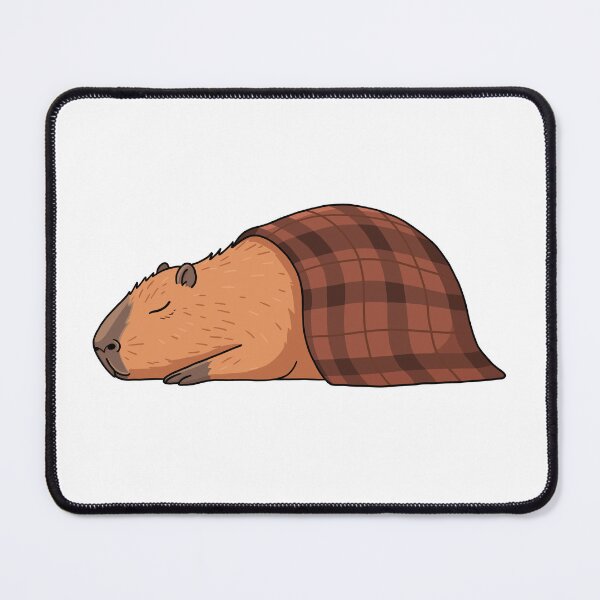 Item preview, Sleeping Сapybara Sticker (Brown color) designed and sold by YumeKurenai.