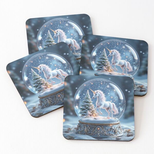 Item preview, Unicornio blanco en bola de nieve designed and sold by jkrphoto.