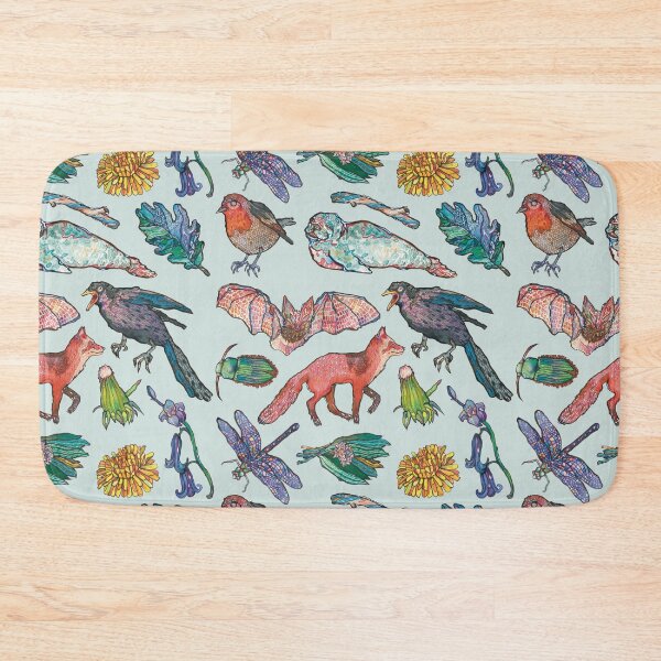 Item preview, ⟡˖ ࣪ Wild Animals of Ireland⋆౨ৎ˚, seamless pattern in cyan designed and sold by Mishelle-Sherri.