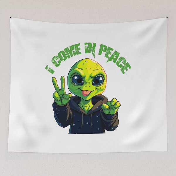 Item preview, little cute alien, carton, children, children's art, gift, birthday child, present, gift, gift idea, retro, vintage, funny designed and sold by X-ecute.