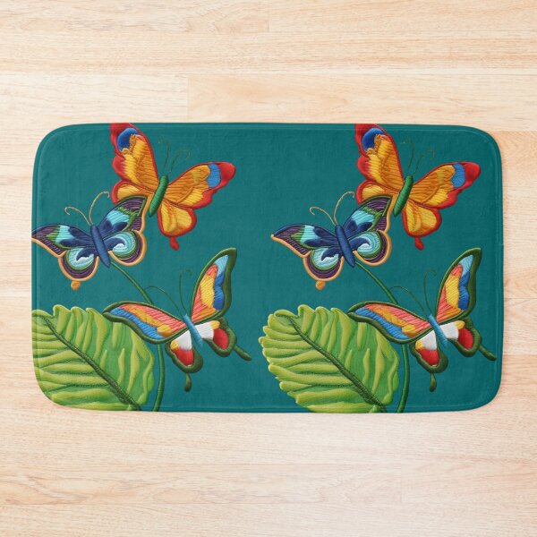 Item preview, Multicolor Butterfly and Leaf Embroidery designed and sold by Ciervo Primavera.