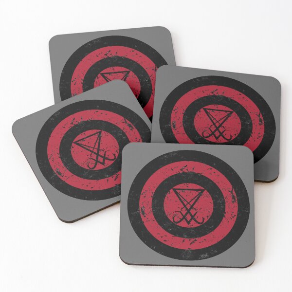 Item preview, Satanic Shield Black Sigil of Lucifer designed and sold by Hellbilly Designs.
