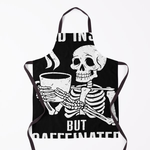 Item preview, Dead Inside But Caffeinated Unhinged Halloween Skeleton Coffee designed and sold by KitonicTees.