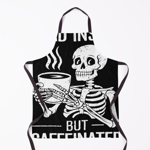 Item preview, Dead Inside But Caffeinated Unhinged Halloween Skeleton Coffee designed and sold by KitonicTees.